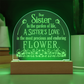 A Sister's Love Engraved Acrylic Dome Plaque- a Gift for a Sister