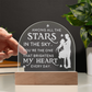 Among All the Stars in the Sky...Engraved Acrylic Dome Plaque a Gift for Husbands/Wives/Girlfriends,