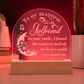 To My Beautiful Girlfriend  Engraved Acrylic Dome Plaque- A Gift for Girlfriends.