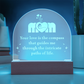 MOM Your love is the compass that Guides me Engraved Acrylic Dome Plaque- a Gift for Mom/Mothers.