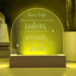 Dear Wife, You are the Canvas to My Colors- Engraved Acrylic Dome Plaque- a Gift for Wives/Husband/Soulmate.