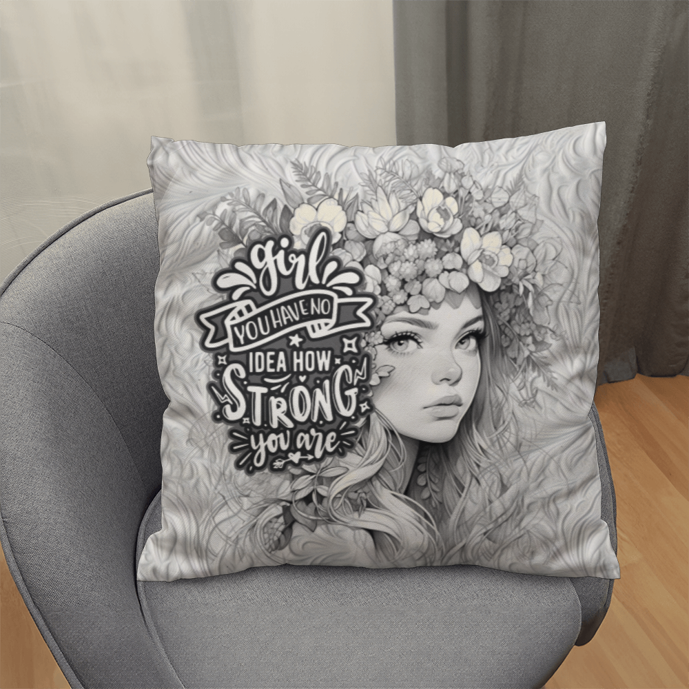 GIRL you have no IDEA how STRONG you ARE Classic Pillow- A Gifts for Mothers/Daughters.