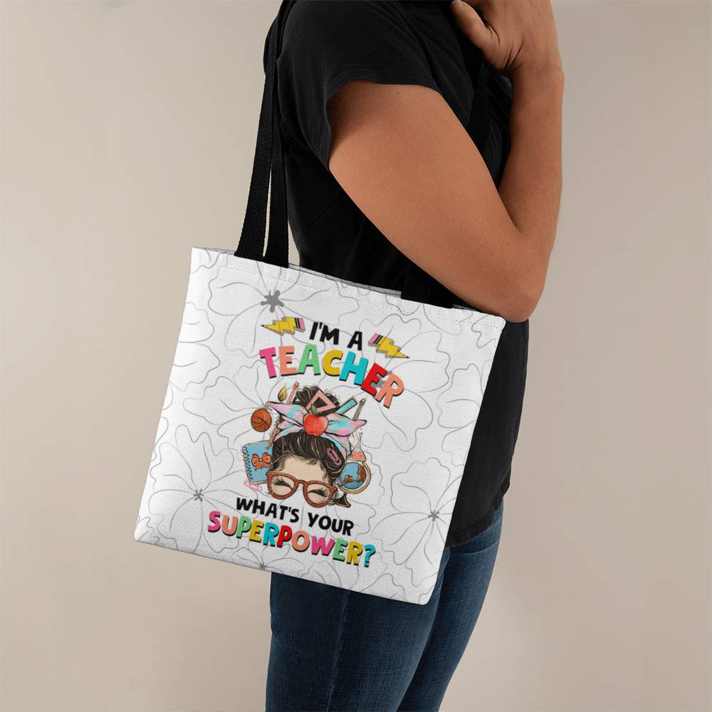 I'm a Teacher Classic Green Tote Bag- a Gift for Teachers/Fathers/Mothers/ Son/Daughter.