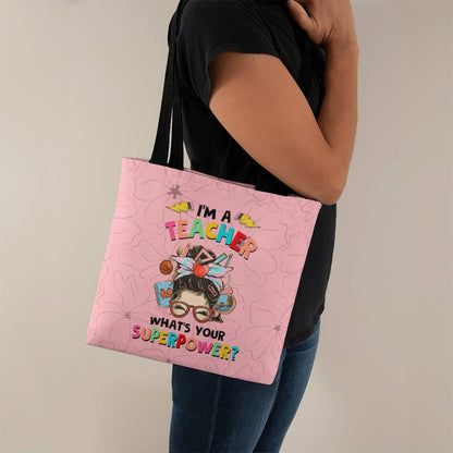 I'm a Teacher Classic Green Tote Bag- a Gift for Teachers/Fathers/Mothers/ Son/Daughter.