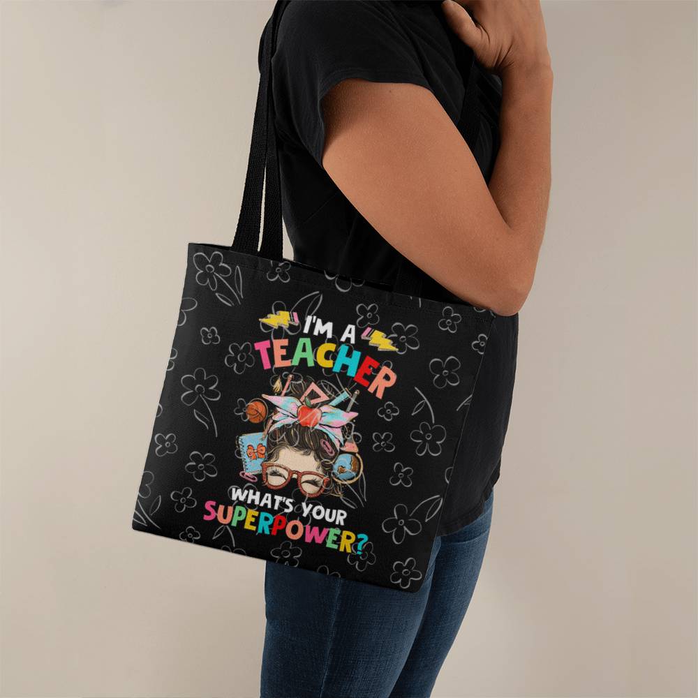 I'm a Teacher Classic Green Tote Bag- a Gift for Teachers/Fathers/Mothers/ Son/Daughter.