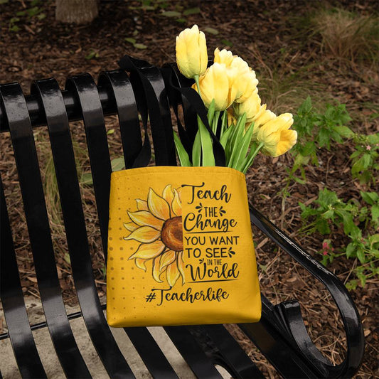 A Classic Teacher Yellow Tote Bag- a Gift for Teachers/Fathers/Mothers/Sons/Daughters.