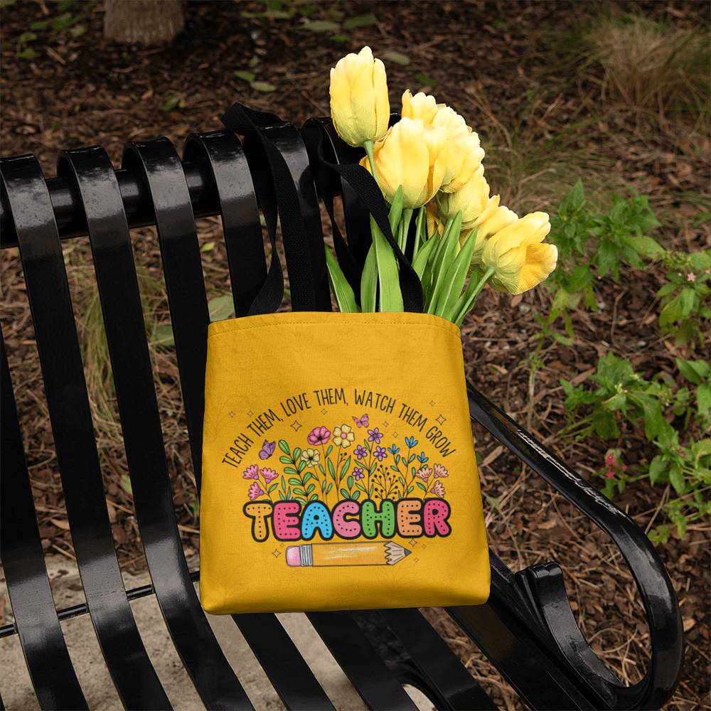 A Classic Teacher Yellow Tote Bag-  a Gift for Teachers/Fathers/Mothers/Sons/Daughters.