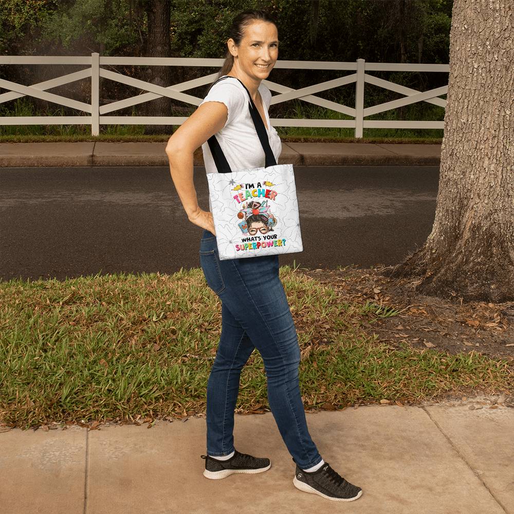 I'm a Teacher Classic Green Tote Bag- a Gift for Teachers/Fathers/Mothers/ Son/Daughter.