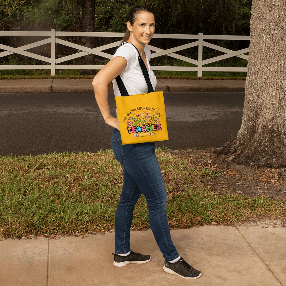 A Classic Teacher Yellow Tote Bag-  a Gift for Teachers/Fathers/Mothers/Sons/Daughters.
