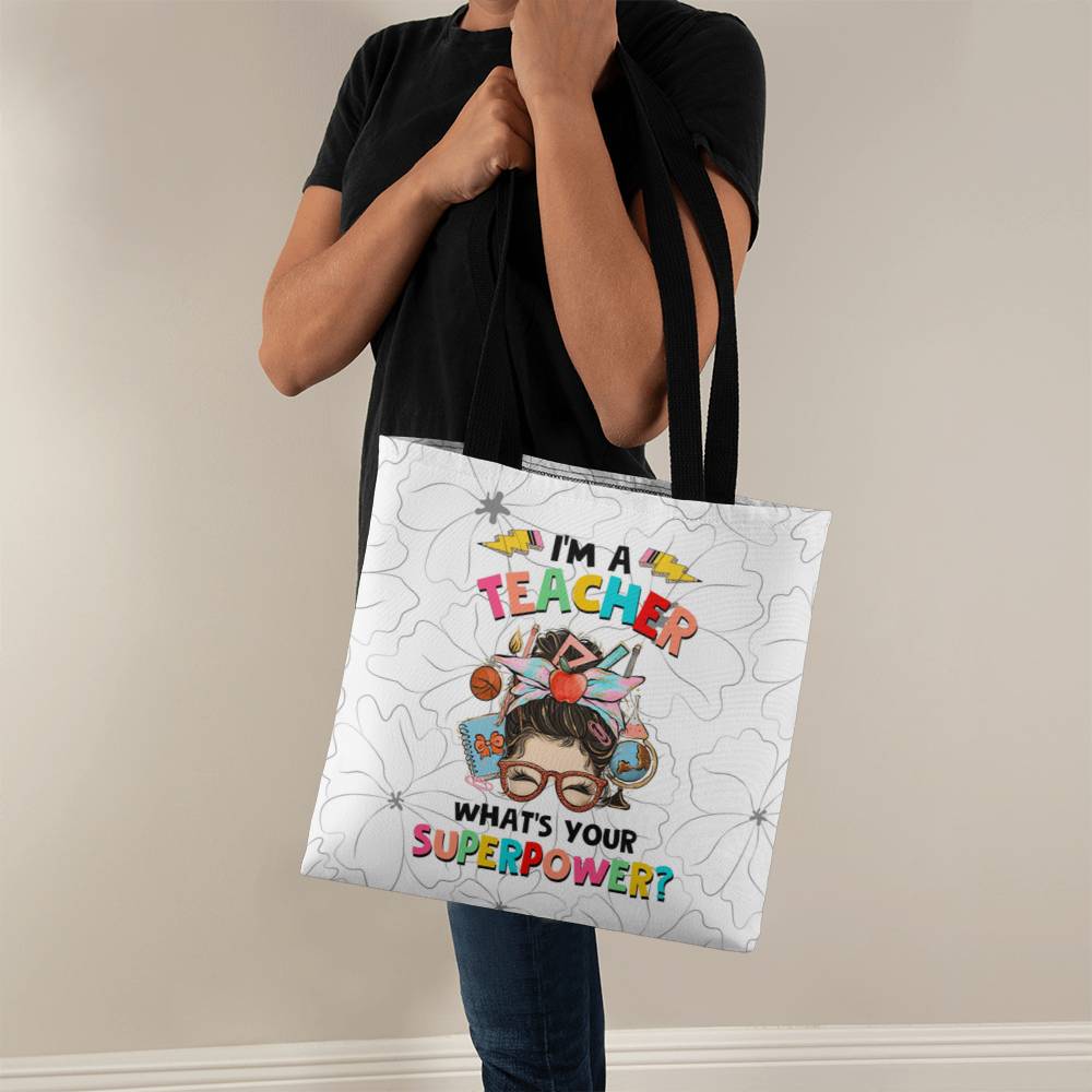 I'm a Teacher Classic Green Tote Bag- a Gift for Teachers/Fathers/Mothers/ Son/Daughter.