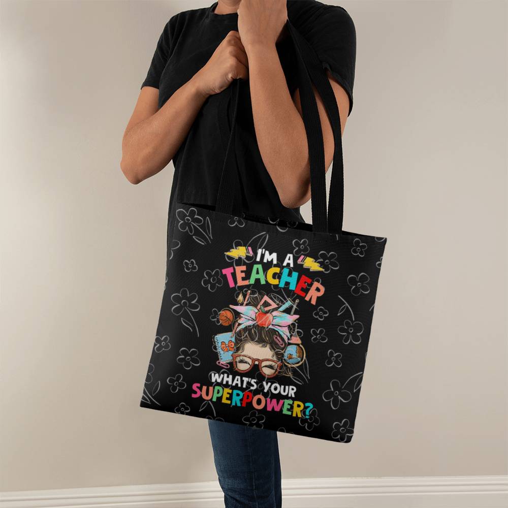 I'm a Teacher Classic Green Tote Bag- a Gift for Teachers/Fathers/Mothers/ Son/Daughter.