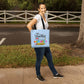 A Great Teacher Classic Blue Tote Bag- a Gift for Teachers/Fathers/Mothers/Sons/Daughters.