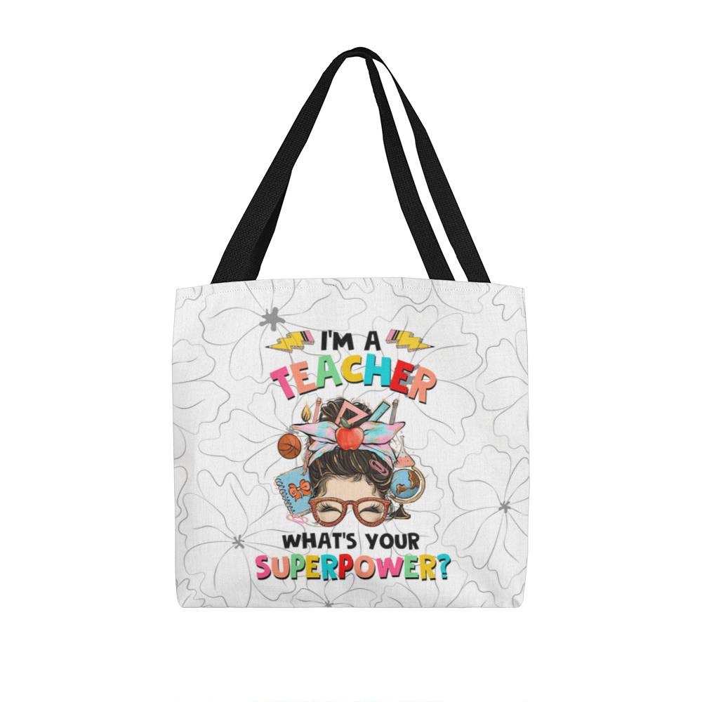 I'm a Teacher Classic Green Tote Bag- a Gift for Teachers/Fathers/Mothers/ Son/Daughter.