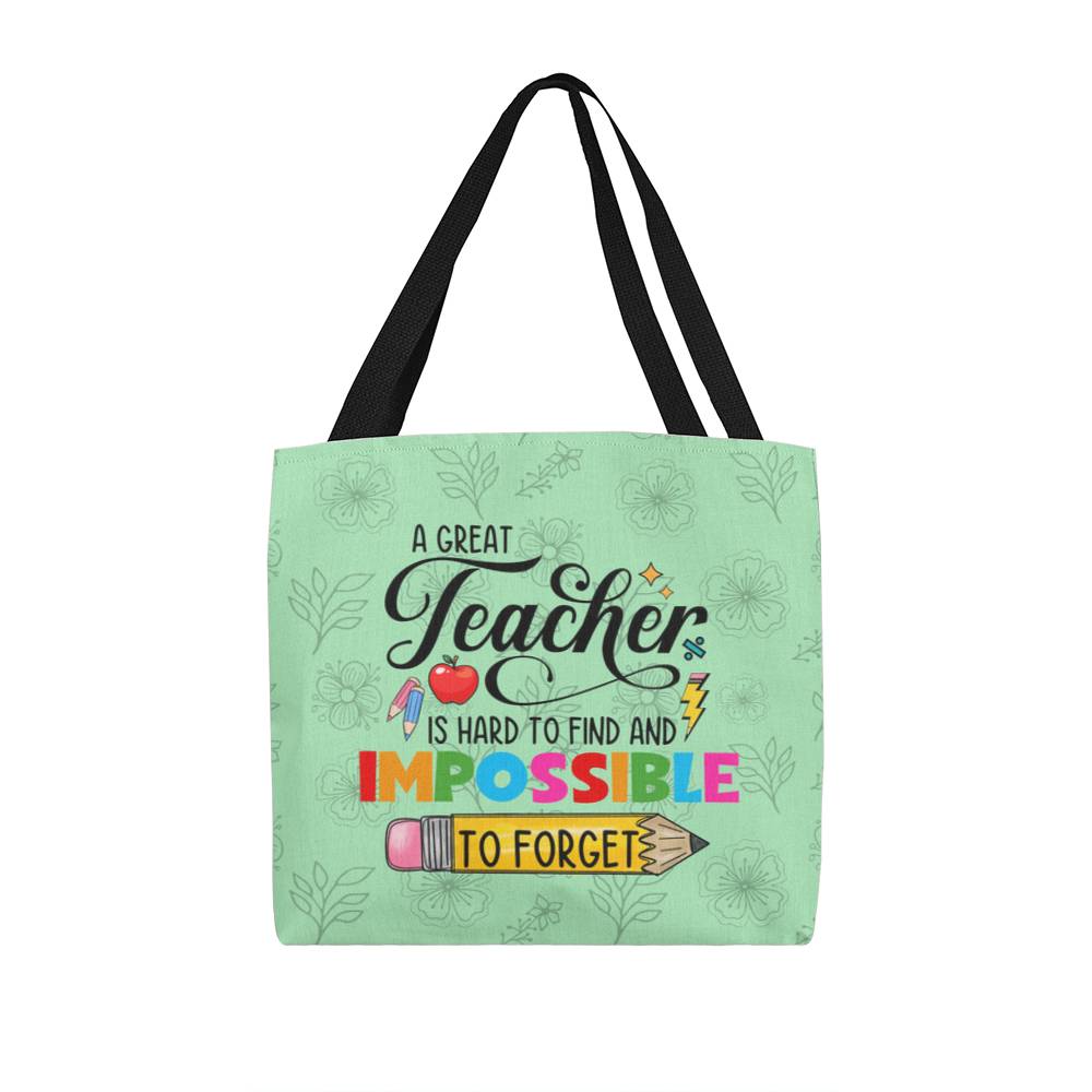 A Great Teacher Classic Blue Tote Bag- a Gift for Teachers/Fathers/Mothers/Sons/Daughters.
