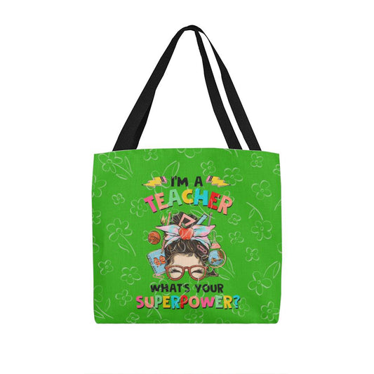 I'm a Teacher Classic Green Tote Bag- a Gift for Teachers/Fathers/Mothers/ Son/Daughter.