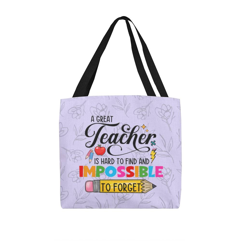 A Great Teacher Classic Blue Tote Bag- a Gift for Teachers/Fathers/Mothers/Sons/Daughters.