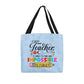 A Great Teacher Classic Blue Tote Bag- a Gift for Teachers/Fathers/Mothers/Sons/Daughters.