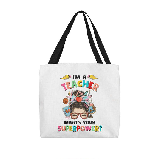 I'm a Teacher Classic White Tote Bag- a Gift for Teachers/Fathers/Mothers.