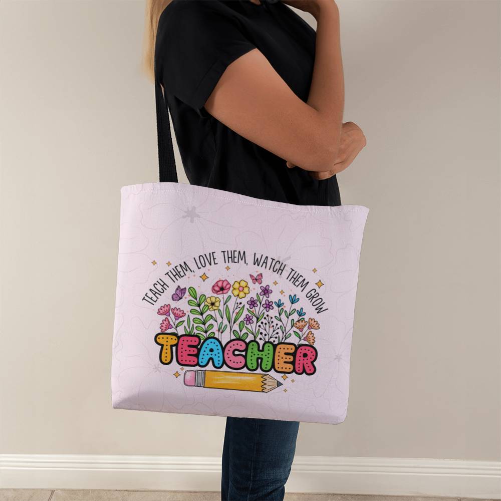 A Classic Teacher Pink Tote Bag-  a Gift for Teachers/Fathers/Mothers/Sons/Daughters.