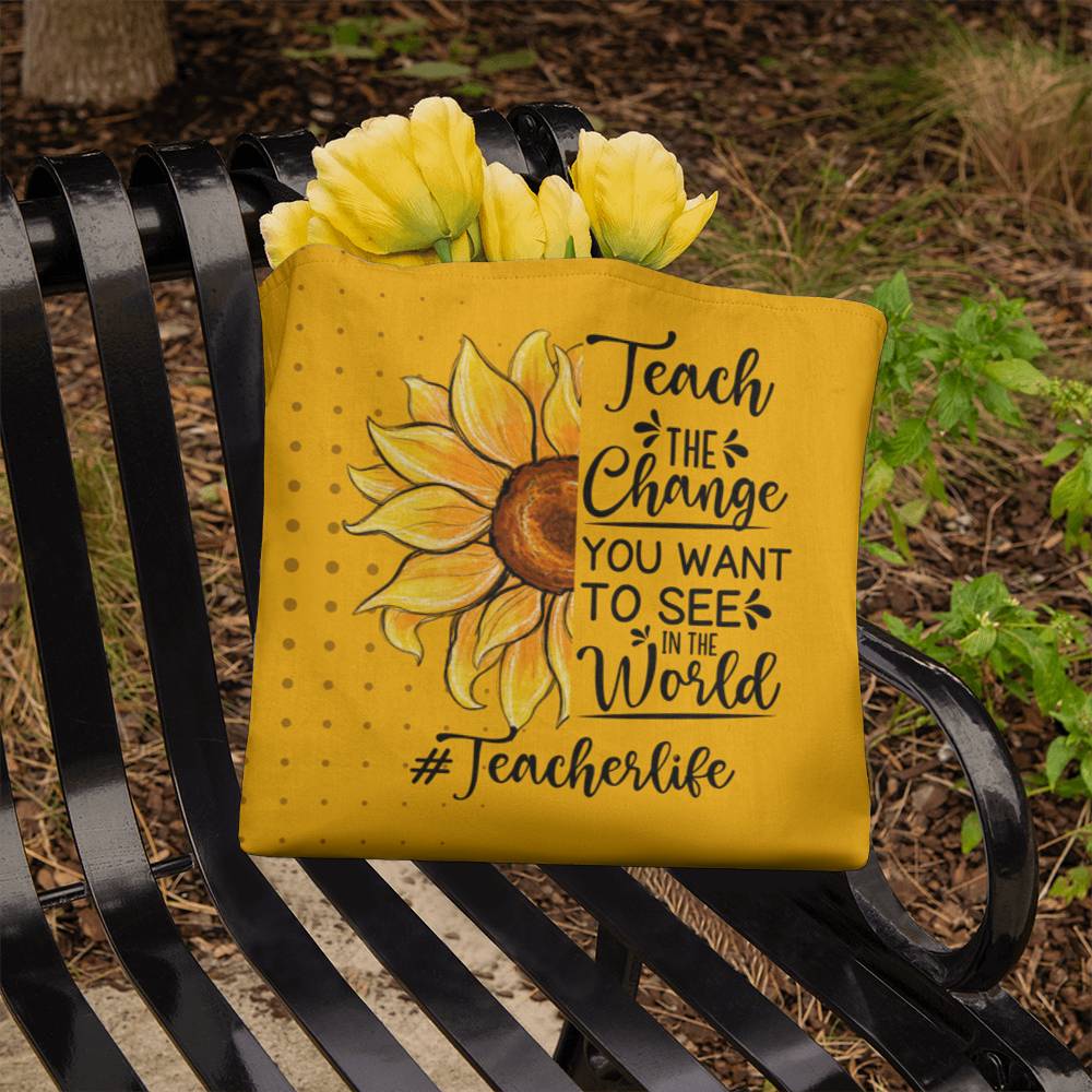 A Classic Teacher Yellow Tote Bag- a Gift for Teachers/Fathers/Mothers/Sons/Daughters.