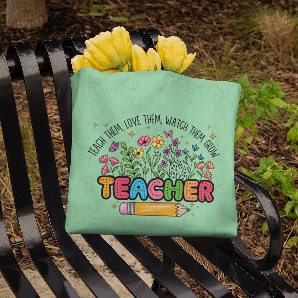 A Classic Teacher Green Tote Bag- a Gift for Teachers/Fathers/Mothers/Sons/Daughters.