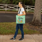 A Great Teacher Classic Blue Tote Bag- a Gift for Teachers/Fathers/Mothers/Sons/Daughters.
