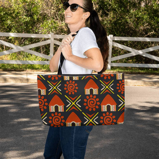 Tribal Huts Weekender Tote for Wives/Mothers/Sisters/Girlfriends