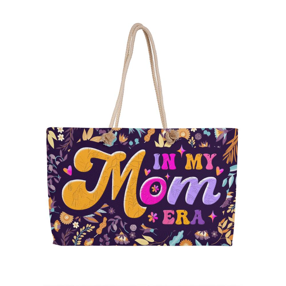 Mom's Blossom Era Weekender Tote Bag: The Perfect Companion for Her Every Adventure- A Gift for Mothers/Wives/Daughter.