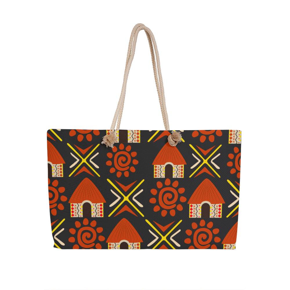 Tribal Huts Weekender Tote for Wives/Mothers/Sisters/Girlfriends
