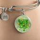 Personalized ''Lucky Day'' Circle Engraving Bangle- a Gift for Daughter/Wife/Mothers.