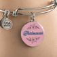 Personalized ''Bridesmaid'' Circle Engraving Bangle- a Gift for Bridal Party Members.