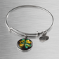 Personalized ''Shamrock Leaf'' Circle Engraving Bangle- a Gift for Daughter/Wife/Mothers.