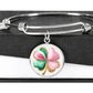 Personalized ''Shamrock Leaf'' Circle Engraving Bangle- a Gift for Daughter/Wife/Mothers.