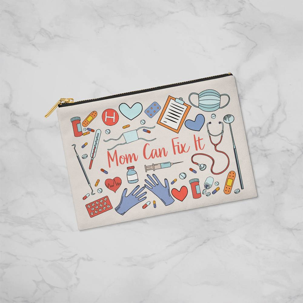 Mom Can Fix It Small Zipper Pouch for Mothers/Daughters