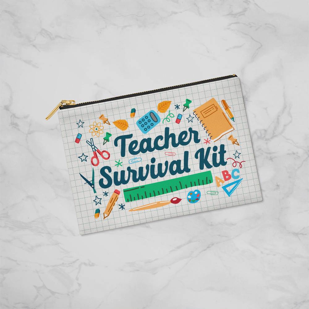 Teacher Survival Kit Small Pouch for Moms/Dads
