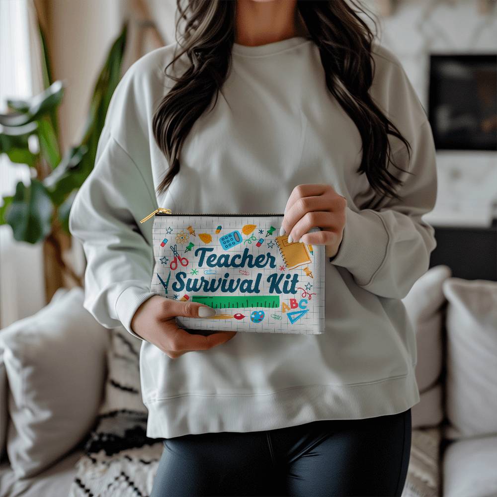 Teacher Survival Kit Small Pouch for Moms/Dads