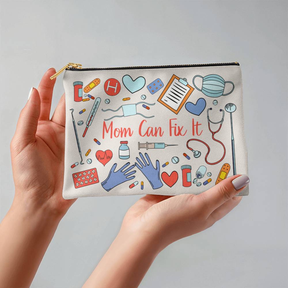Mom Can Fix It Small Zipper Pouch for Mothers/Daughters