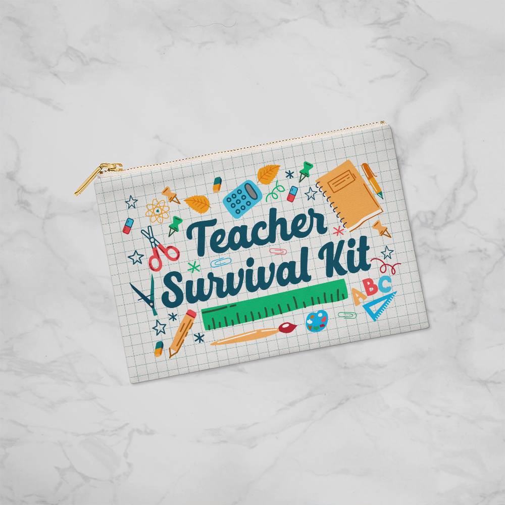 Teacher Survival Kit Small Pouch for Moms/Dads
