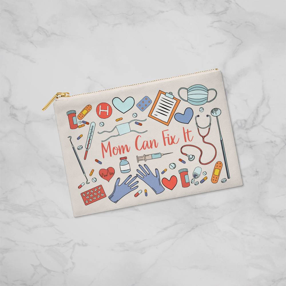 Mom Can Fix It Small Zipper Pouch for Mothers/Daughters