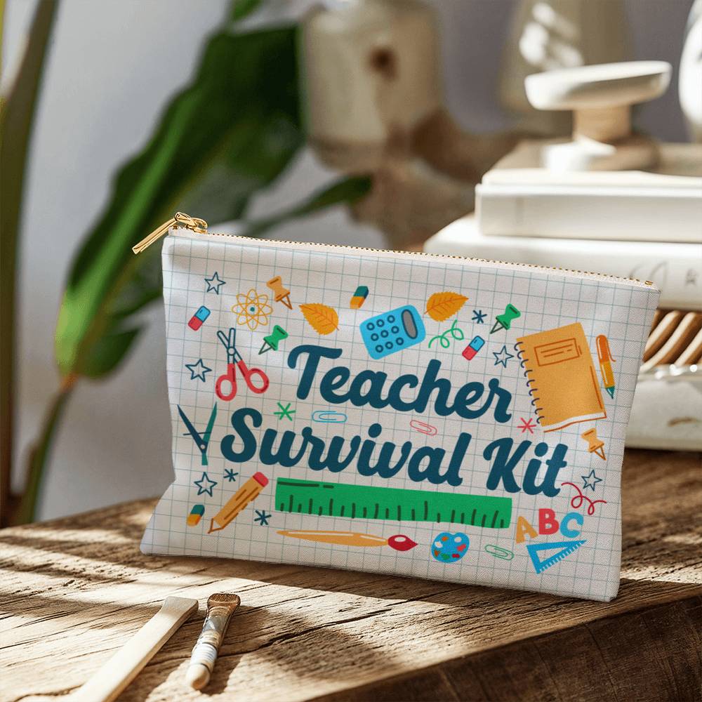 Teacher Survival Kit Small Pouch for Moms/Dads