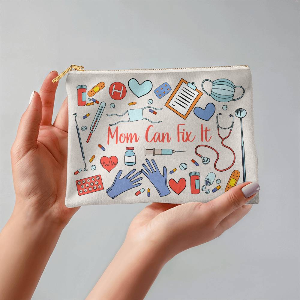 Mom Can Fix It Small Zipper Pouch for Mothers/Daughters