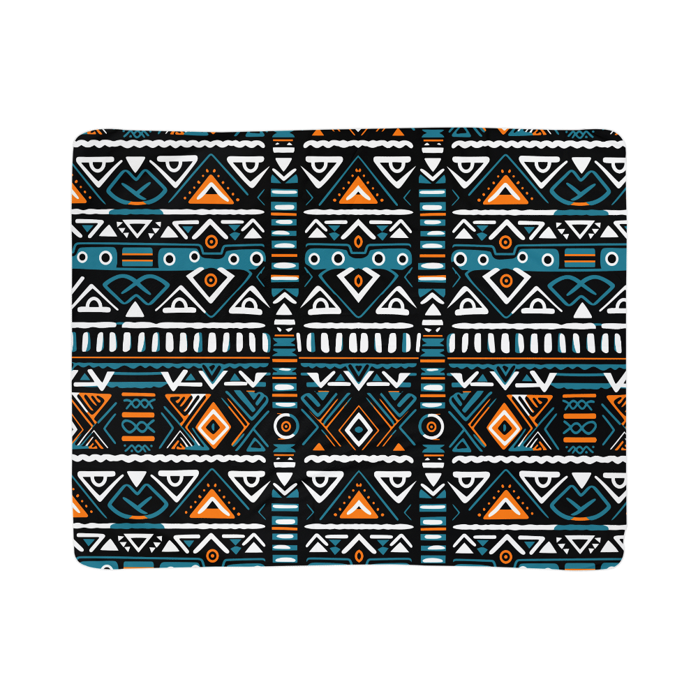 Geometric Sherpa Fleece Blanket a Gift for Son/Father/Mother.
