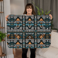 Geometric Sherpa Fleece Blanket a Gift for Son/Father/Mother.