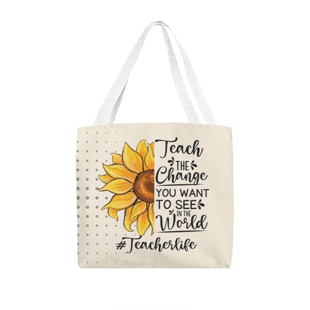 A Classic Teacher Yellow Tote Bag- a Gift for Teachers/Fathers/Mothers/Sons/Daughters.