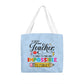 A Great Teacher Classic Blue Tote Bag- a Gift for Teachers/Fathers/Mothers/Sons/Daughters.