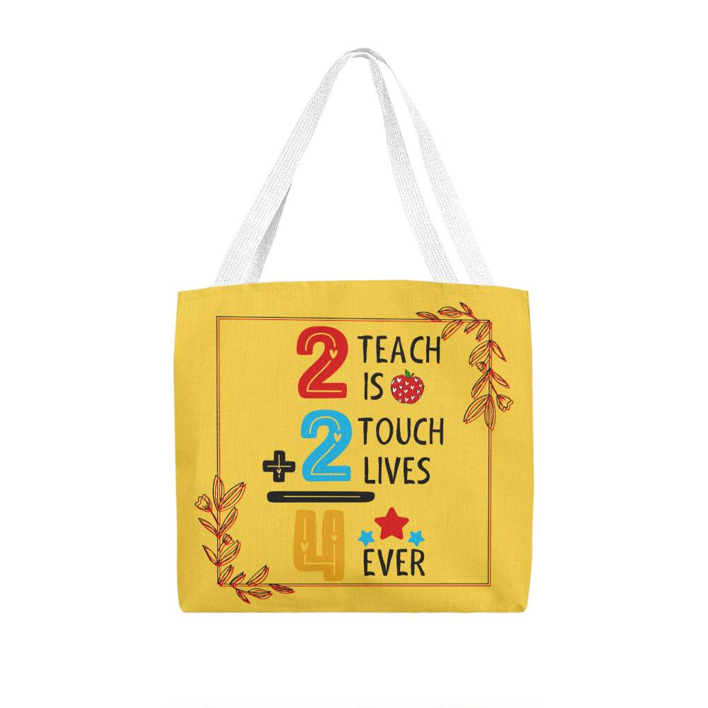 A Number Teacher Classic Yellow Tote Bag- a Gift for Teachers/Fathers/Mothers.