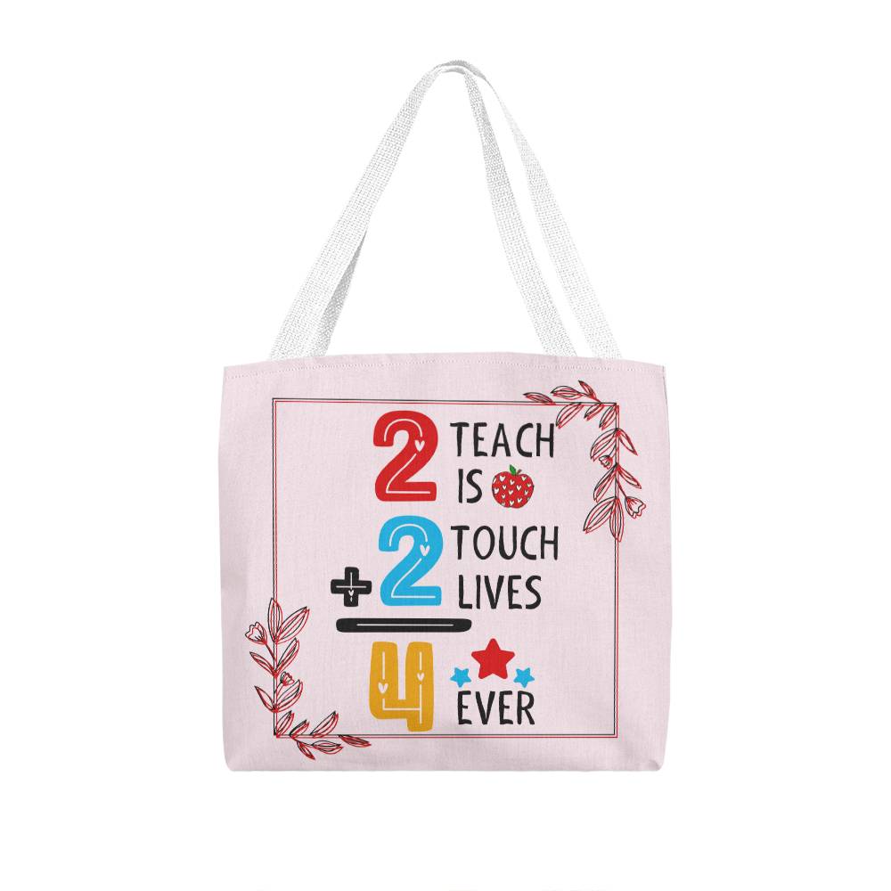 A Number Teacher Classic Pink Tote Bag- a Gift for Teachers/Fathers/Mothers.