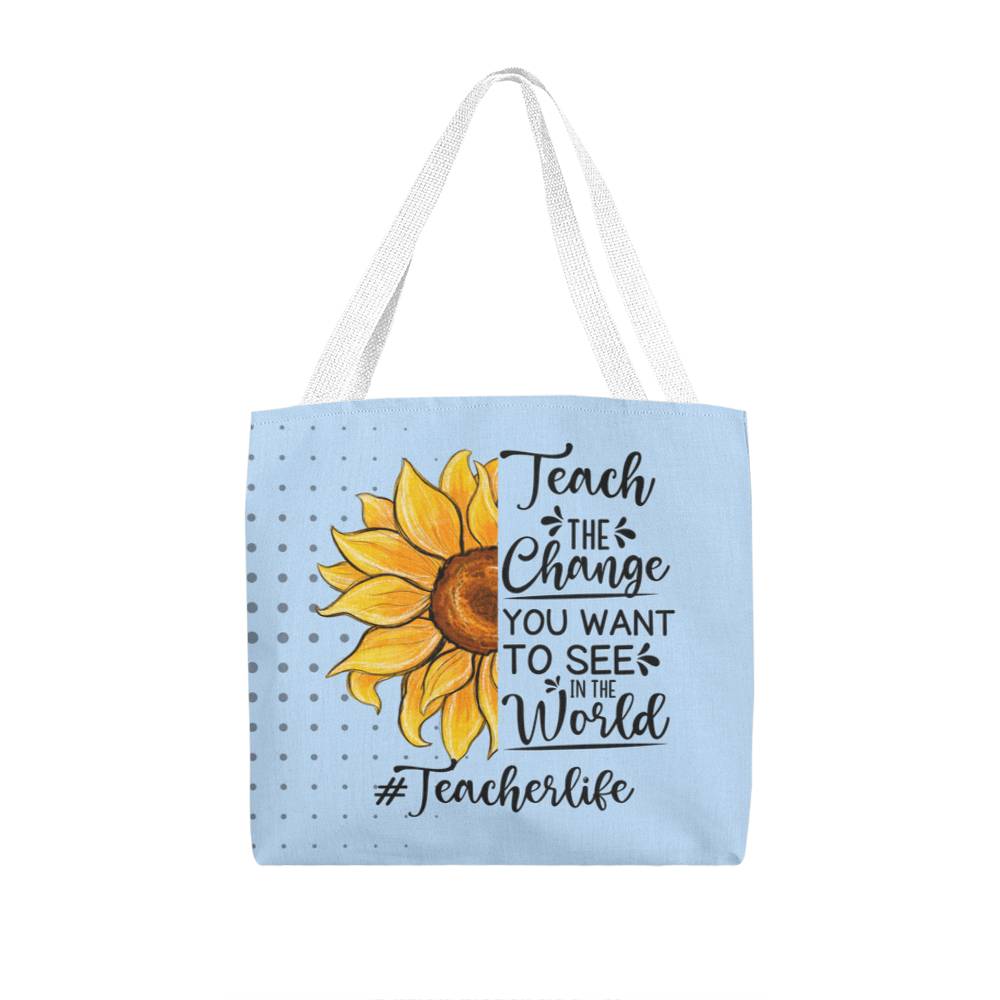 A Classic Teacher Blue Tote Bag- a Gift for Teachers/Fathers/Mothers/Sons/Daughters.