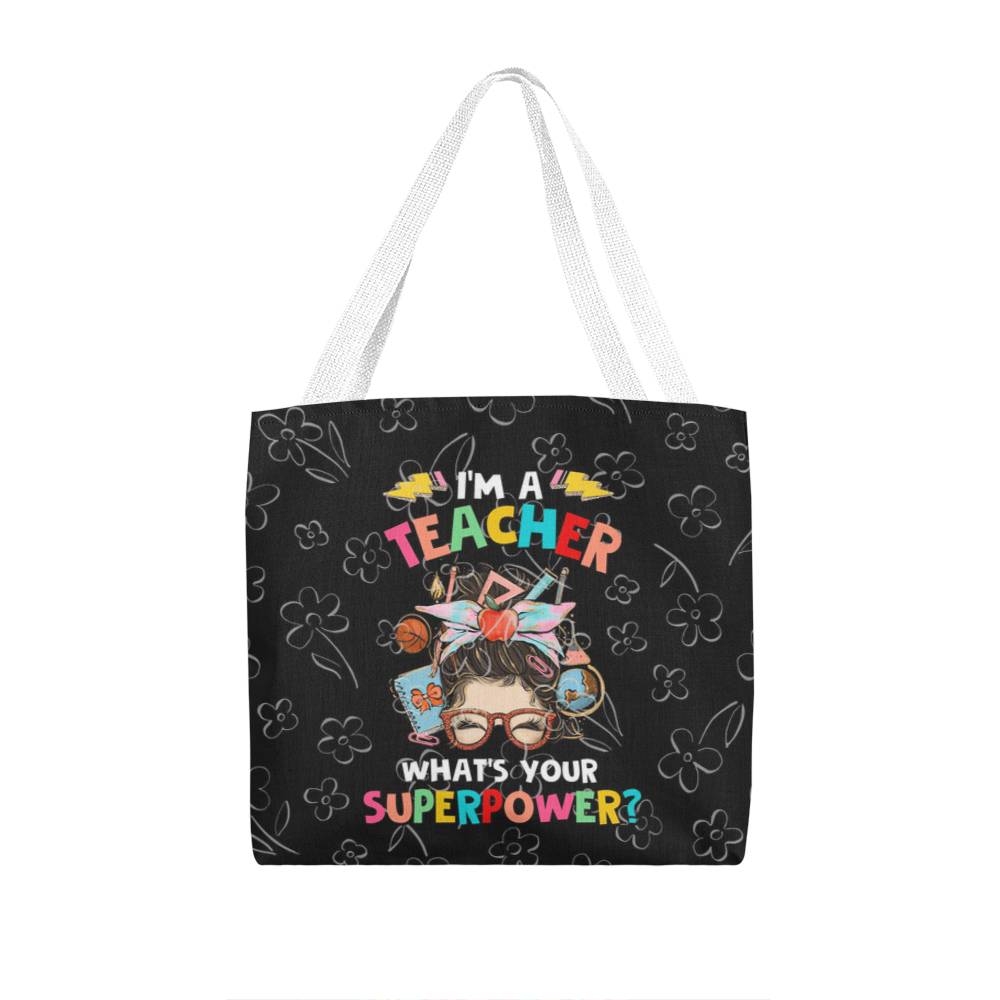 I'm a Teacher Classic Green Tote Bag- a Gift for Teachers/Fathers/Mothers/ Son/Daughter.