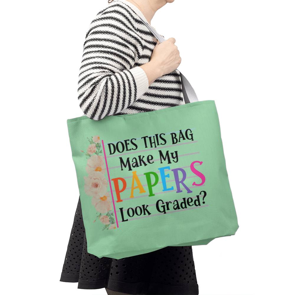 A Classic Teacher Green Tote Bag-  a Gift for Teachers/Fathers/Mothers/Sons/Daughters.